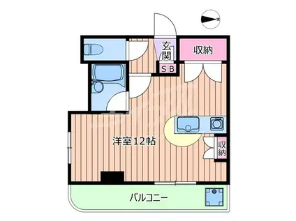 江坂東OMパレス(ワンルーム/4階)の間取り写真