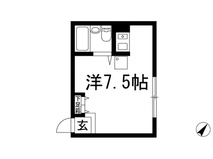 CEREZO井口堂(ワンルーム/4階)の間取り写真