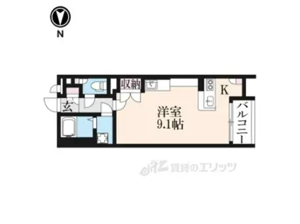 レオネクストSMILE(ワンルーム/2階)の間取り写真