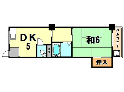 国香マンション(1DK/3階)の間取り写真