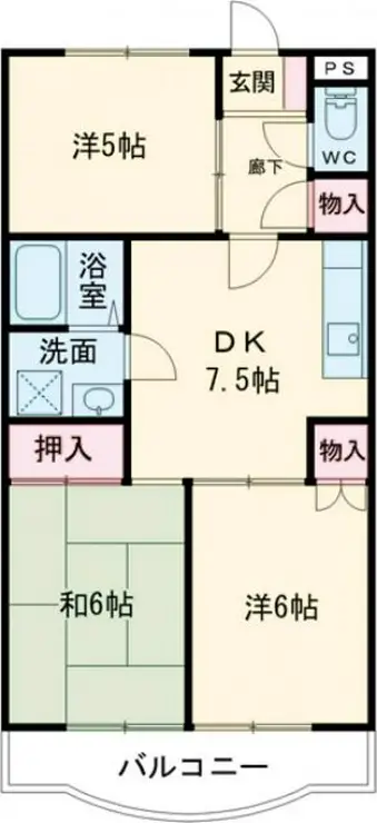 サンフラワー桜台 1階階 間取り