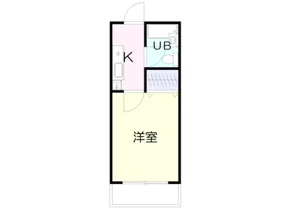 シエスタ厚木(1K/2階)の間取り写真