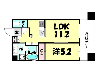 永松ビル(1LDK/4階)の間取り写真