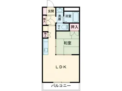 高砂ハイツ石原2(1LDK/1階)の間取り写真