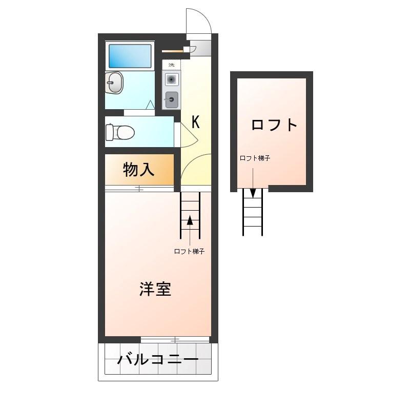 小俣南町レジデンス(1K/1階)の間取り写真