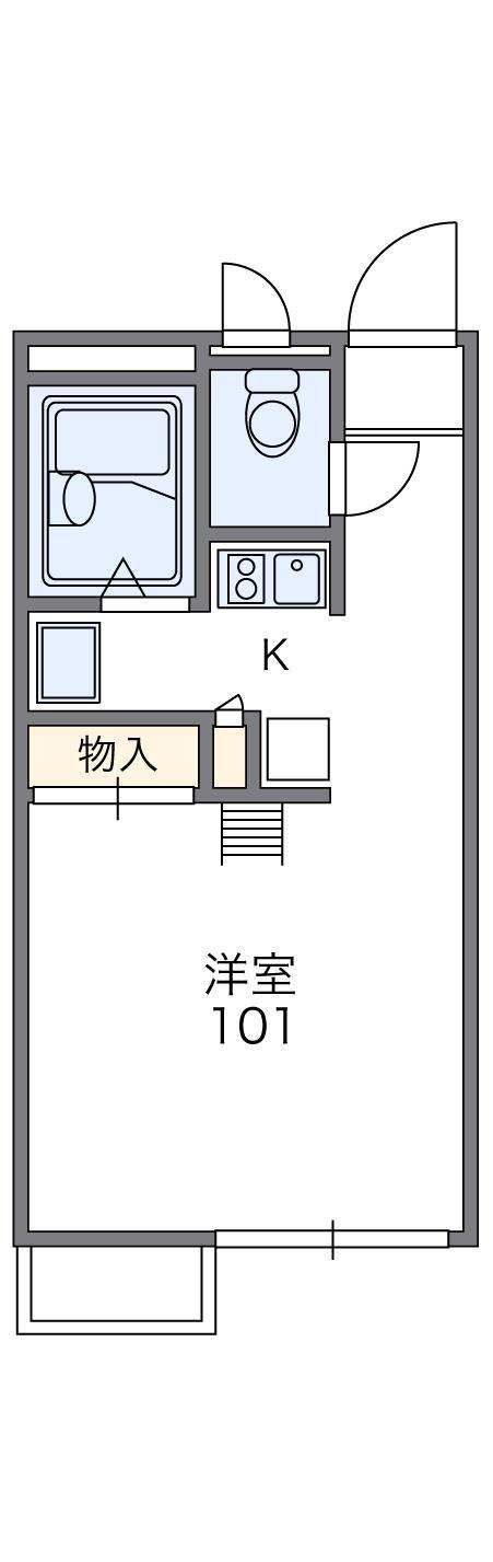 レオパレス松浦(1K/1階)の間取り写真