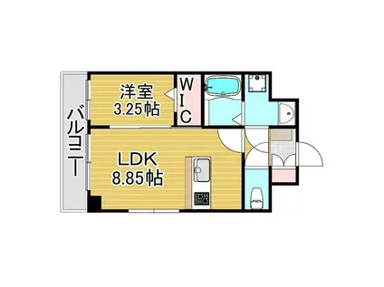 マルコビル平尾(1LDK/7階)の間取り写真