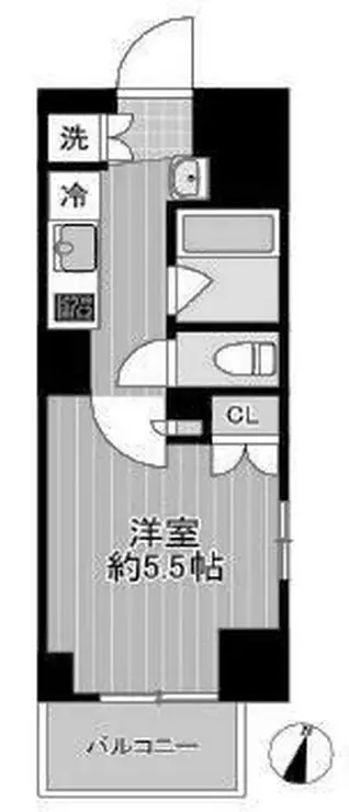 ルーブル大鳥居参番館 8階階 間取り