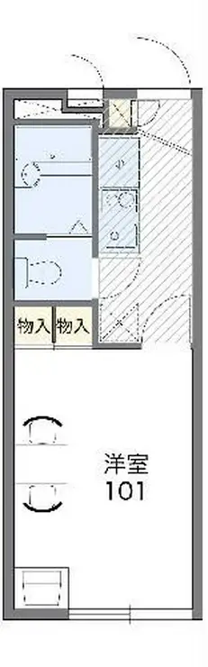 レオパレスエクセル元山I 2階階 間取り
