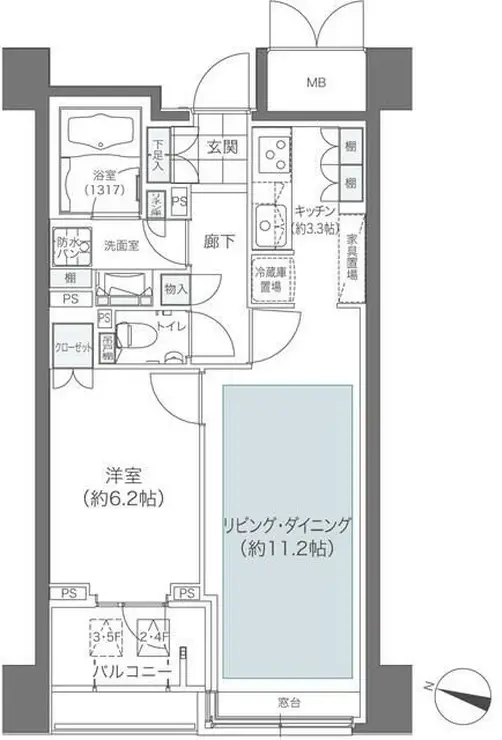 メゾンカルム本郷 4階階 間取り