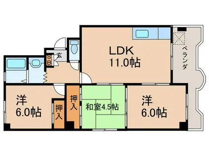 BOX8(3LDK/2階)の間取り写真