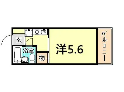 山手ダイヤハイツB(1K/4階)の間取り写真