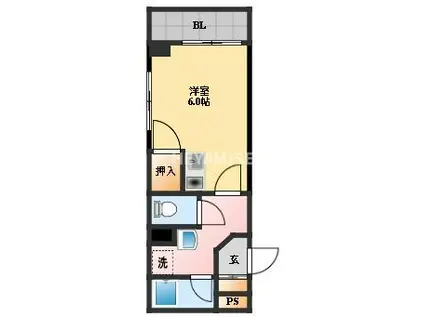 オランダ坂下ビル(ワンルーム/3階)の間取り写真