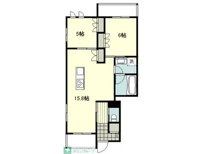 イースト SEDONA(2LDK/2階)の間取り写真