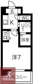 SWISS梅田東(1K/2階)の間取り写真