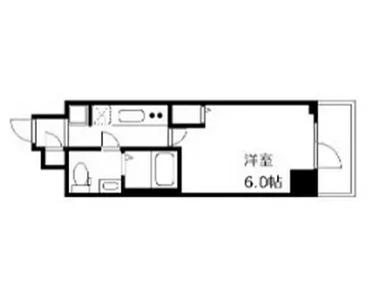 ジェノヴィアお花茶屋IIスカイガーデン(1K/2階)の間取り写真