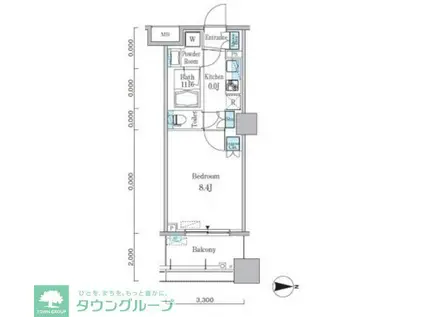 パークキューブ亀戸(1K/5階)の間取り写真