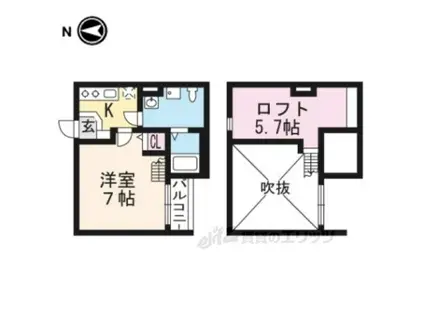 IMPRESSIVEMAGNOLIAKY(1K/1階)の間取り写真