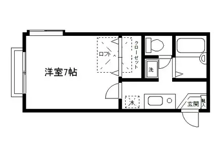 メゾンルペール(1K/2階)の間取り写真