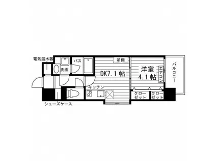 レスペデザ原町(1DK/8階)の間取り写真