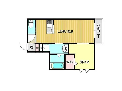 COPIA NOBLE(1LDK/1階)の間取り写真