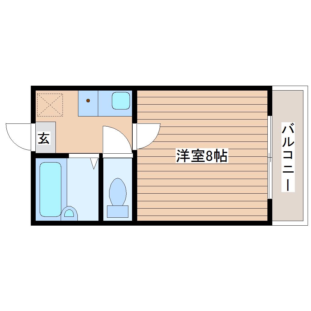 大和町フルーチェ・モリヤ(1K/3階)の間取り写真