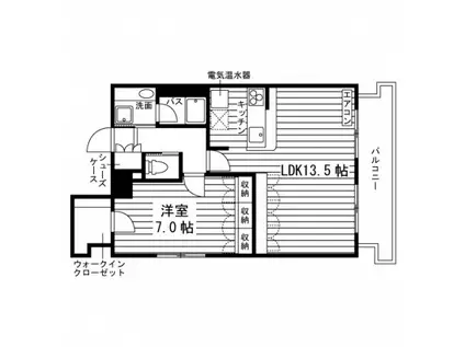 S-FORT二条城前(1LDK/13階)の間取り写真