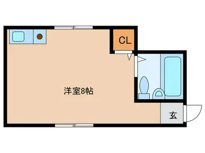 池田西山ビル(ワンルーム/4階)の間取り写真