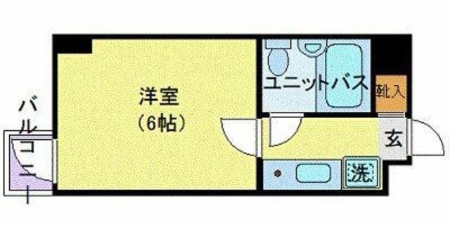 グランピア朝霞(1K/4階)の間取り写真