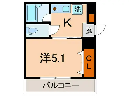 GROCERY本駒込(1K/4階)の間取り写真