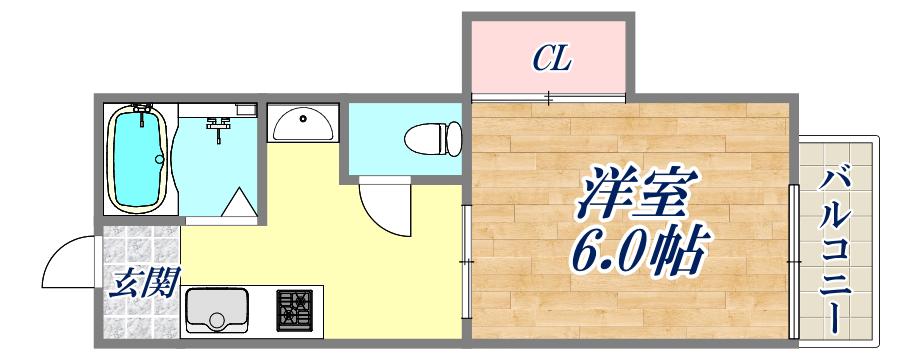 ハイツ南苑荘3(1K/3階)の間取り写真