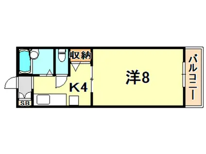 アーバンハイツ(1K/1階)の間取り写真