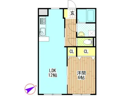 GRANSTAR7(1LDK/1階)の間取り写真