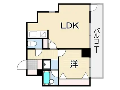 ラフィーネ三宮(1LDK/7階)の間取り写真