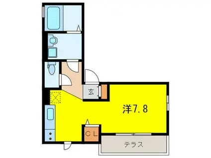 サニーシティー(ワンルーム/1階)の間取り写真