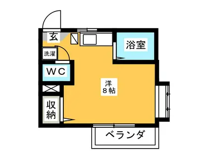 ハイツシグマ(ワンルーム/2階)の間取り写真
