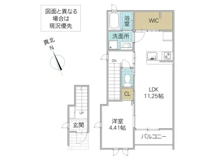 レーガベーネ中貫(1LDK/2階)の間取り写真