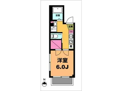 月村マンションNO.15(1K/2階)の間取り写真