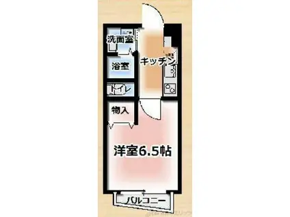 カサベ-ジュ天神橋(1K/7階)の間取り写真