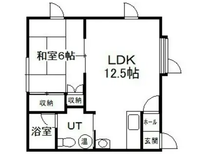 パストラルB(1LDK/2階)の間取り写真