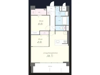 エクセルハイム東灘(2LDK/3階)の間取り写真