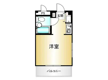 ライオンズマンション学芸大学第3(ワンルーム/2階)の間取り写真