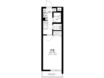 菱和パレス御茶ノ水駿河台(1K/2階)の間取り写真
