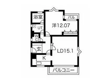 クインテット原宿(1LDK/2階)の間取り写真
