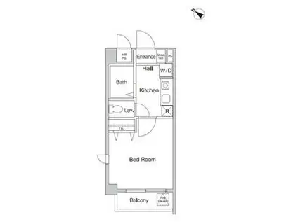 プライムアーバン行徳駅前II(1K/4階)の間取り写真