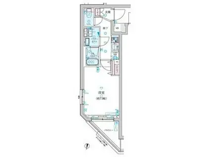 ジェノヴィア新中野スカイガーデン(1K/5階)の間取り写真