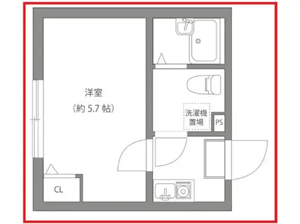 ブルーム(1K/2階)の間取り写真
