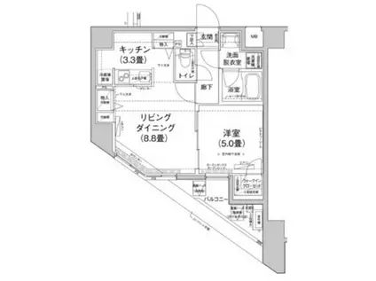 アイル グランデ押上イースト(1LDK/7階)の間取り写真