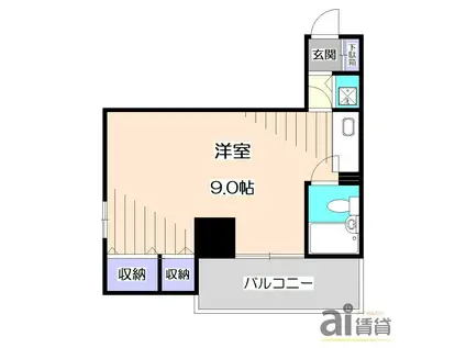 ダイヤモンドスクエア新所沢(ワンルーム/4階)の間取り写真