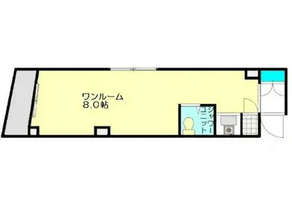 オークヒルズ(ワンルーム/1階)の間取り写真